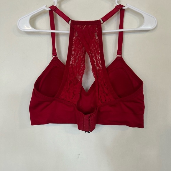 Torrid Curve Seamless Flirt Lace Back Padded No Wire Red Bralette Size 0, Large - Picture 2 of 5
